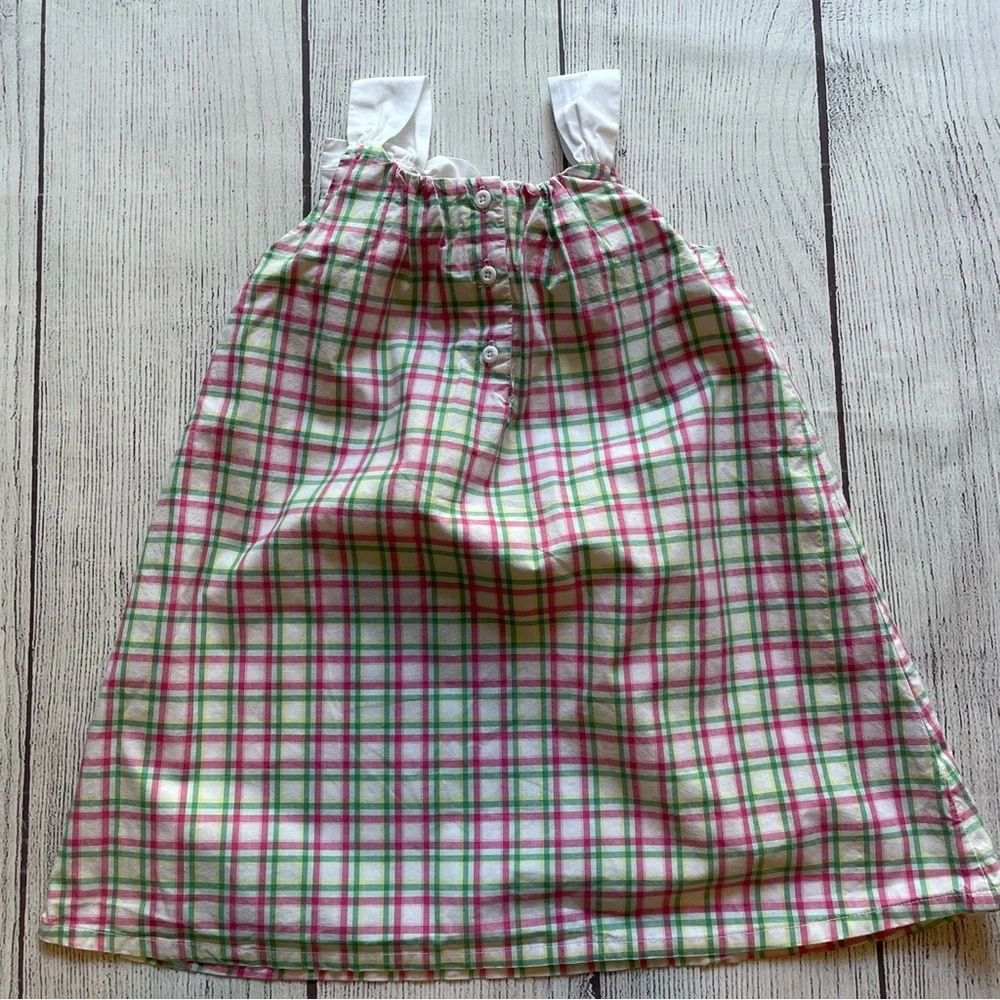 Gymboree Pink & Green Plaid Ruffle Sundress Size 3T